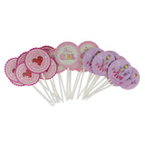 Maxbell Pack of 30 It's a Girl Happy Valentine Cake Topper Baby Announcement Cupcake Picks