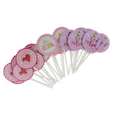 Maxbell Pack of 30 It's a Girl Happy Valentine Cake Topper Baby Announcement Cupcake Picks