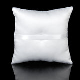 Maxbell Wedding Bridal Ring Bearer Pillow Cushion Ribbon Bowknot Crystal Double Heart 6"