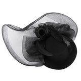 Maxbell Women Girls Ladies Mini Top Hat Costume Hair Clip With Veil Hair Accessory Black