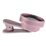 Maxbell HD 0.6X Wide-angle Lens Without Distortion Clip-on w/ Protective Bag for for Samsung Huawei Smart Phone Rose Gold