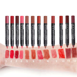 Maxbell Set of 12 Color Matte Lip Pencil Lipsticks Blush Makeup Pen Eyeshadow Crayon