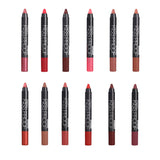 Maxbell Set of 12 Color Matte Lip Pencil Lipsticks Blush Makeup Pen Eyeshadow Crayon