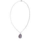 Maxbell Hollow Tree Leaf Waterdrop 316L Stainless Steel Essential Oil Diffuser Necklace Pendant Jewelry 24" Chain 5 Pads