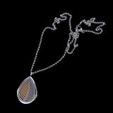 Maxbell Hollow Tree Leaf Waterdrop 316L Stainless Steel Essential Oil Diffuser Necklace Pendant Jewelry 24" Chain 5 Pads