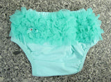 Maxbell Lovely Baby Girl Ruffle Bloomers Pants Diaper Cover 0-2 years S Aqua Green