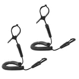 Maxbell 2 Pieces/ Set Coiled Kayak Canoe Oar Paddle Leash Safety Fishing Rod Coil Tether with Hook Clip