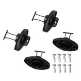 Maxbell 4 Pieces Universal Black Thread Hull Drain Plug Bung with 8 Pieces Screws for Dinghy Kayak Canoes Boat