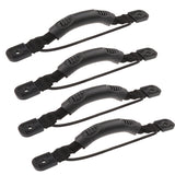 Maxbell 4 Pieces/ Set Replacement Side Mount Black Kayak Canoe Boat Carry Handle with Elastic Cord Accessories 10.8 x 1 inch