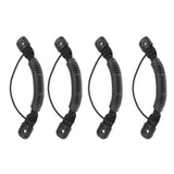 Maxbell 4 Pieces/ Set Replacement Side Mount Black Kayak Canoe Boat Carry Handle with Elastic Cord Accessories 10.8 x 1 inch