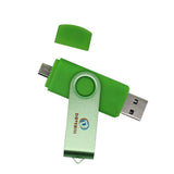 Maxbell Swivel 64GB USB Flash Drive Memory Stick Storage Thumb U Disk for Smartphone PC Green