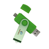 Maxbell Swivel 64GB USB Flash Drive Memory Stick Storage Thumb U Disk for Smartphone PC Green