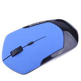 Maxbell Adjustable 1600DPI Optical Wireless Gaming Mouse Ergonomic Mice for Laptop Plug and Play Blue