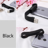 Maxbell Keychain USB Charger Sync Data Cable for Samsung Galaxy S7/S7 Edge Laptop PC Black