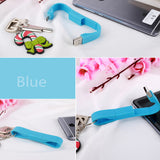 Maxbell Keychain USB Charger Sync Data Cable for Samsung Galaxy S7/S7 Edge Laptop PC Blue