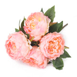 Maxbell Silk Simulation Peony Bouquet Flower Plant Home Office Garden Table Wedding Party Decor DIY 40cm Pink