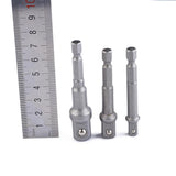 Maxbell Socket Bit Adapter Drill Nut Driver 1/4" 3/8" 1/2" Power Extension Bar Set