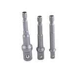 Maxbell Socket Bit Adapter Drill Nut Driver 1/4" 3/8" 1/2" Power Extension Bar Set