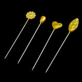 Maxbell 120 Pieces Ladies Flower Leaves Hijab Scarf Pins Tailor Sewing Dressmaking Pins