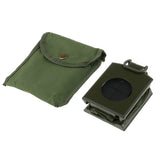 Maxbell Multi-function Zinc Alloy Marching Army Sighting Compass with Inclinometer for Camping Hiking - Army Green