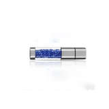 Maxbell Crystal Jewelry USB 2.0 Flash Pen Drive Memory Stick Storage U Disk for Girls Blue 16GB