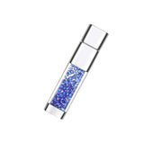 Maxbell Crystal Jewelry USB 2.0 Flash Pen Drive Memory Stick Storage U Disk for Girls Blue 16GB