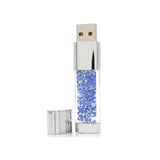 Maxbell Crystal Jewelry USB 2.0 Flash Pen Drive Memory Stick Storage U Disk for Girls Blue 16GB