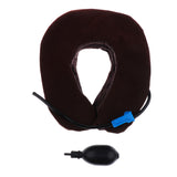 Maxbell Air Inflatable Pillow Brace Cervical Neck Traction Support Pain Relief - Brown