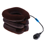 Maxbell Air Inflatable Pillow Brace Cervical Neck Traction Support Pain Relief - Brown