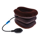 Maxbell Air Inflatable Pillow Brace Cervical Neck Traction Support Pain Relief - Brown