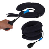 Maxbell Air Inflatable Pillow Brace Cervical Neck Traction Support Pain Relief - Blue