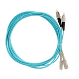 Maxbell 3Meters Multimode 10Gb Duplex Fiber Optic Cable(50/125) SC-FC OM3 Skyblue