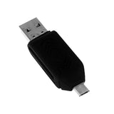 Maxbell USB2.0 + Micro USB OTG Adapter TF Memory Card Reader for PC Smartphone Black