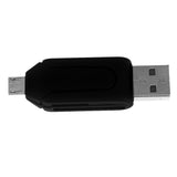 Maxbell USB2.0 + Micro USB OTG Adapter TF Memory Card Reader for PC Smartphone Black