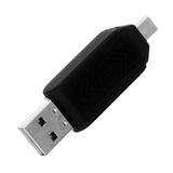 Maxbell USB2.0 + Micro USB OTG Adapter TF Memory Card Reader for PC Smartphone Black