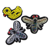 Maxbell 3 Pieces/Set Embroidery Rhinestone Beaded Patch Duck Dragonfly Patches Cloth Garment Decoration