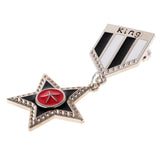 Maxbell Fashion Trendy WesternNavy Design Star Pattern Dangle Retro Popular Unisex Brooch Pin Jewelry Cool Accessories