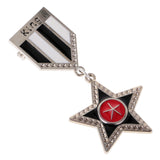 Maxbell Fashion Trendy WesternNavy Design Star Pattern Dangle Retro Popular Unisex Brooch Pin Jewelry Cool Accessories