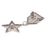 Maxbell Fashion Trendy WesternNavy Design Star Pattern Dangle Retro Popular Unisex Brooch Pin Jewelry Cool Accessories