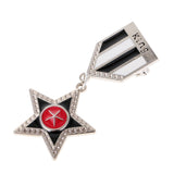 Maxbell Fashion Trendy WesternNavy Design Star Pattern Dangle Retro Popular Unisex Brooch Pin Jewelry Cool Accessories