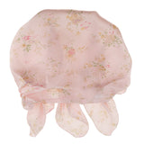 Maxbell Light Weight Silk Bonnet Night Sleeping Hat Head Cover Eye Mask Beanie Cap Pink