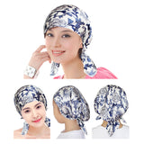 Maxbell Light Weight Silk Bonnet Night Sleeping Hat Head Cover Eye Mask Beanie Cap Pink