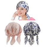 Maxbell Light Weight Silk Bonnet Night Sleeping Hat Head Cover Eye Mask Beanie Cap Pink