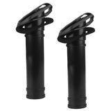 Maxbell 2 Pieces Black Nylon Flush Mount Kayak Boat Canoe Fishing Rod Holder Pole Rest Rack Bracket with Cap Gasket and Screws Tackle Equipment