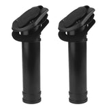 Maxbell 2 Pieces Black Nylon Flush Mount Kayak Boat Canoe Fishing Rod Holder Pole Rest Rack Bracket with Cap Gasket and Screws Tackle Equipment