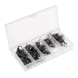 Maxbell 95Pcs/Box Rolling Swivels with Snaps Hooks Lures Connector Fishing Swivels