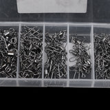 Maxbell 95Pcs/Box Rolling Swivels with Snaps Hooks Lures Connector Fishing Swivels