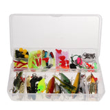 Maxbell 105Pcs Fishing Lures Kit Soft Hard Baits Hooks Fishing Accessories Assorted