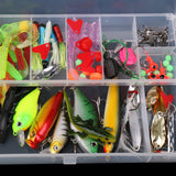 Maxbell 105Pcs Fishing Lures Kit Soft Hard Baits Hooks Fishing Accessories Assorted