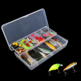 Maxbell 105Pcs Fishing Lures Kit Soft Hard Baits Hooks Fishing Accessories Assorted